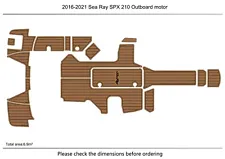 2016-2021 Sea Ray SPX 210 Outboard moto Cockpit swim platform 6mm EVA floor