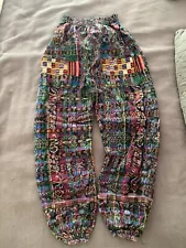 Authentic Guatemalan Kids Size 10/12 Beach Pants Roxy Surf Billabong Textiles