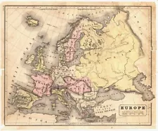 190 + Year Old Vintage Map of Europe as it existed in 1832 or Earlier