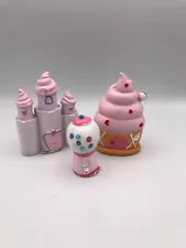 Miniature Fairy Garden Sweets Cupcake, Candy Castle, & Candy Dispenser Set of 3