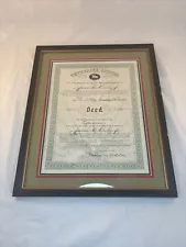 Jack Daniels Whiskey Tennessee Squire Deed 1981 Framed