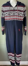 Polo Ralph Lauren Fleece Jumpsuit Men’s Medium Faire Aisle One Piece With Hood