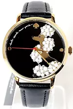 KATE SPADE NEW YORK PROUD WHITE CRYSTAL POODLE GOLD TONE WATCH, KSW1807,NIB