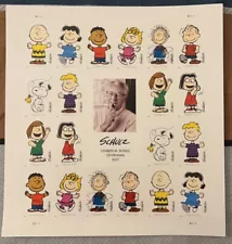 Mint US Charles Schulz collectable Pane of 20 Stamps Scott fast shipping (MNH)