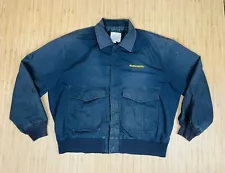 RARE Vintage 1989 McDonalds Employee Jacket Mens Size XL Blue Distressed Stained