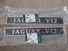 NEW GENUINE JAGUAR V12 INLET MANIFOLD ENGINE METAL BADGES PLAQUES XJS XJ12