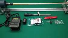 POOL CUE REPAIR LATHE with MANUAL HOW TO PUT ON CUE TIPS FERRULES WRAPS and MORE