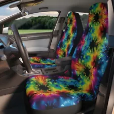 Tie Dye Hippie Car Seat Covers Decor Vehicle Hippie Van Seat Cover