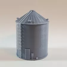 HO Scale Grain Bin Silo for Model Railroad Diorama