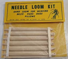 Vintage Needle Hand Loom Kit For Weaving Craft Item Bags Rugs New In OG Package