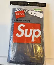 Supreme X Hanes Boxer Briefs Black Size XL 4 Pack