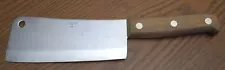 VINTAGE CASE XX USA BUTCHER CLEAVER KNIFE WOOD HANDLE 6 3/4" BLADE NICE SHAPE