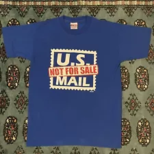 Vintage Bayside Union US USPS Mail Not For Sale Mens Large Graphic Stamp Humor