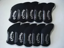 10PCS Golf Iron Head Covers Windows for Callaway Club Headcovers Black Universal