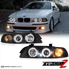 Euro Black Projector Headlight Signal Lamp Assembly 1997-2003 BMW E39 5-SERIES