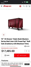 72" 18-Drawer Triple-Bank Masters Series Bed Liner LED PowerTop™ Roll Cab