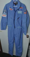 NASA US Space Camp Blue Uniform Flight Suit Coveralls Huntsville AL Adult Large