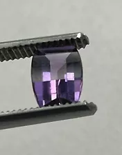 Barrel (pixel) Cut natural amethyst. Brazil. loose gemstone 10mm x 7.25mm