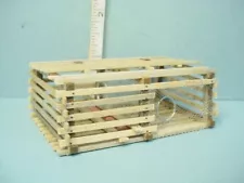 Miniature Maine Lobster Trap #O-3 Flat Top Handcrafted 1/12 Scale