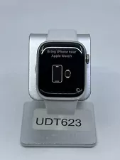 Apple Watch Series 8 (GPS+LTE) 45MM Silver Stainless Steel w/White Sport Band