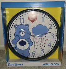 Care Bears Wall Clock Blue Grumpy Bear Rainy Clouds FOR SALE TIL 6/20 MAKE OFFER