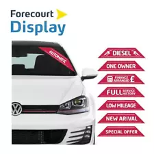 Car For Sale Sign X 50 AUTOMATIC STICKER , Self Adhesive Display Flash