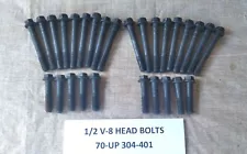 1970-UP AMC JEEP AMX Javelin 304-360-390-401 V-8 Engine 1/2 inch Head Bolts