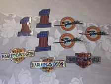 Collectible Harley davidson decal stickers (9) Three Different Types Full Color