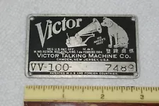 VICTOR VICTROLA ORIGINAL ID TAG VV-100