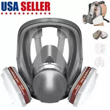 Full Face Gas Mask Painting Spraying Respirator w/Filters for 6800 Facepiece US