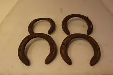 4 USED RUSTY HORSESHOES FOR CRAFTS