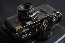 LEICA M2 BLACK PAINT BRASSING with ENGRAVING