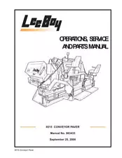 LeeBoy 8515 Conveyor Paver Service Parts Operation Repair Manual