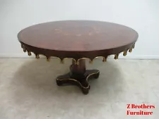 John Richard Carved French Round Dining Center Table