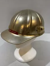 Vintage Apex Metal Aluminum Hard Hat With Liner