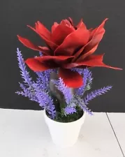 Artificial rose ginger lily tropical flower table decoration RED