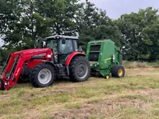 2021 John Deere 460M Round Baler 1,082 Bales Net & Twine