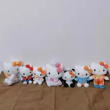 Sanrio Hello Kitty Plush Mascot Not for sale Various Set Lot of 7 Bulk Goods