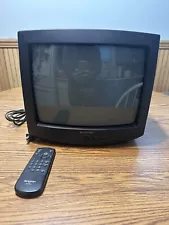 Sharp 13H-M60 13" Color CRT TV With Remote - Retro Gaming NES N64 Sega Nintendo