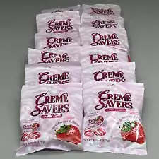 ICONIC CANDY 12PK! Hard Candy Creme Savers Strawberries & Creme 6.25 oz BB 11/25