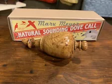 Vintage Dove Call Stamped By Marv Meyer Burled Maple In Orig Box Unhunted Condit