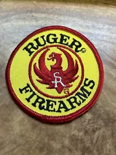 RUGER FIREARMS PATCH RARE 3" IRON ON LOGO 80S VTG HUNTING SHOOTING LOGO GUN