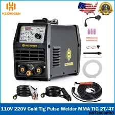 HZXVOGEN 4 in 1 HF/Cold Tig Welder Pulse 110V 220V 200A Tig/MMA Welding Machine