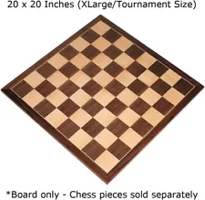 Apollo Extra Thick Tournament Chess Board with Inlaid Walnut and Maple Wood, ...