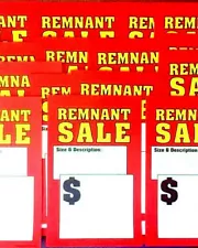 (NOW SELL REMNANTS!!) 10 SALE PRICE SIGNS FOR SCRAP CARPET FABRIC LEATHER WOOD +