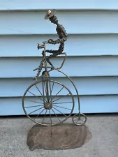 Vintage Hi Wheel Highwheel Bike Parade Bike Wire Statute Display