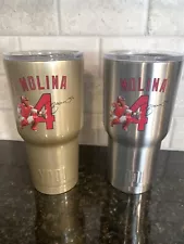 St Louis Cardinals Yadi Yadier Molina Tumbler Cup 30oz GOLD and SILVER set