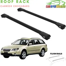 For Subaru Legacy Wagon 2003-2008 Roof Rack Black Cross Bars Fits Flush Rails (For: 2003 Subaru Legacy)