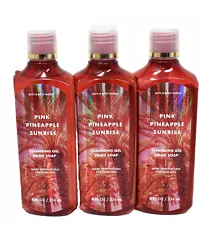 Bath & Body Works Pink Pineapple Sunrise Gentle Gel Hand Soap Lot of 3