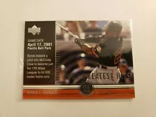 Barry Bonds 2002 Upper Deck 2001 Greatest Hits Insert Card #GH1